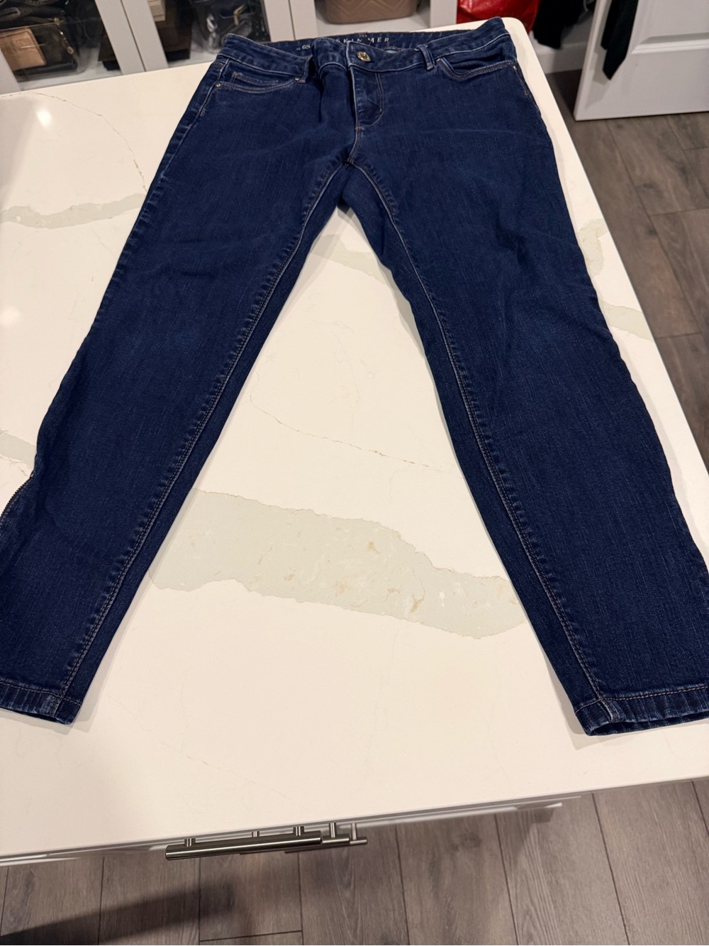 White House Black Market Women's Dark Blue Ankle Jeans